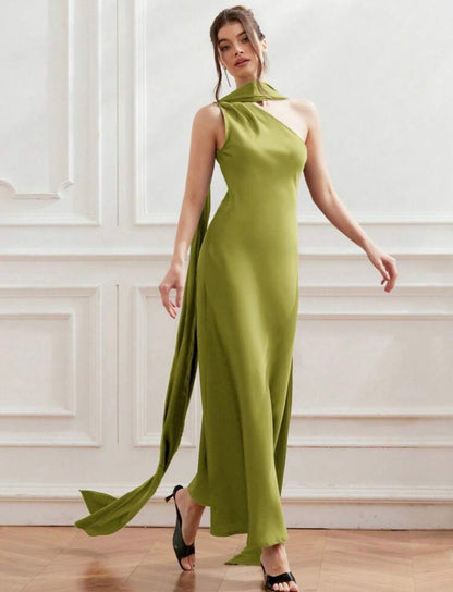 Vestido Amara, verde oliva