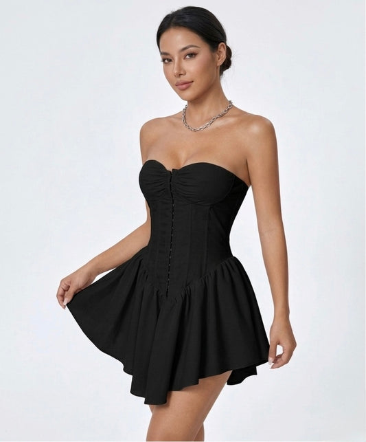 Vestido estraple tipo corset