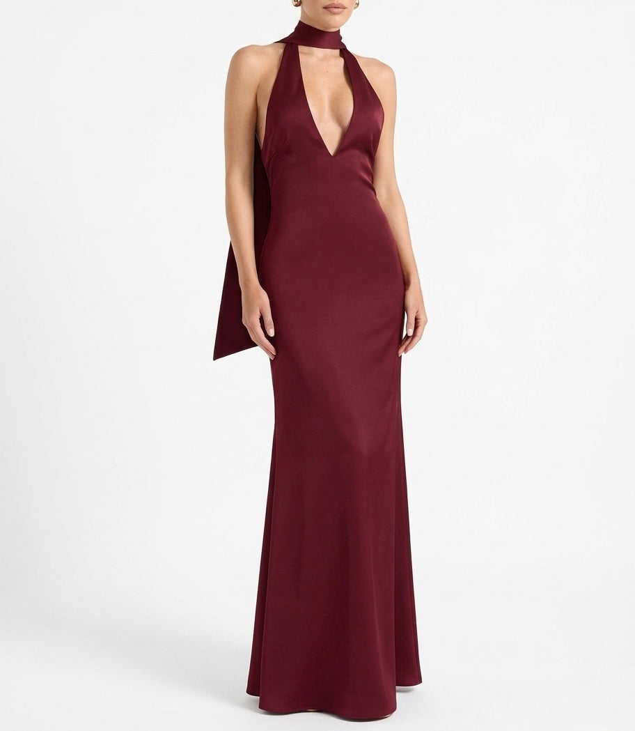 Vestido burgundy luxe