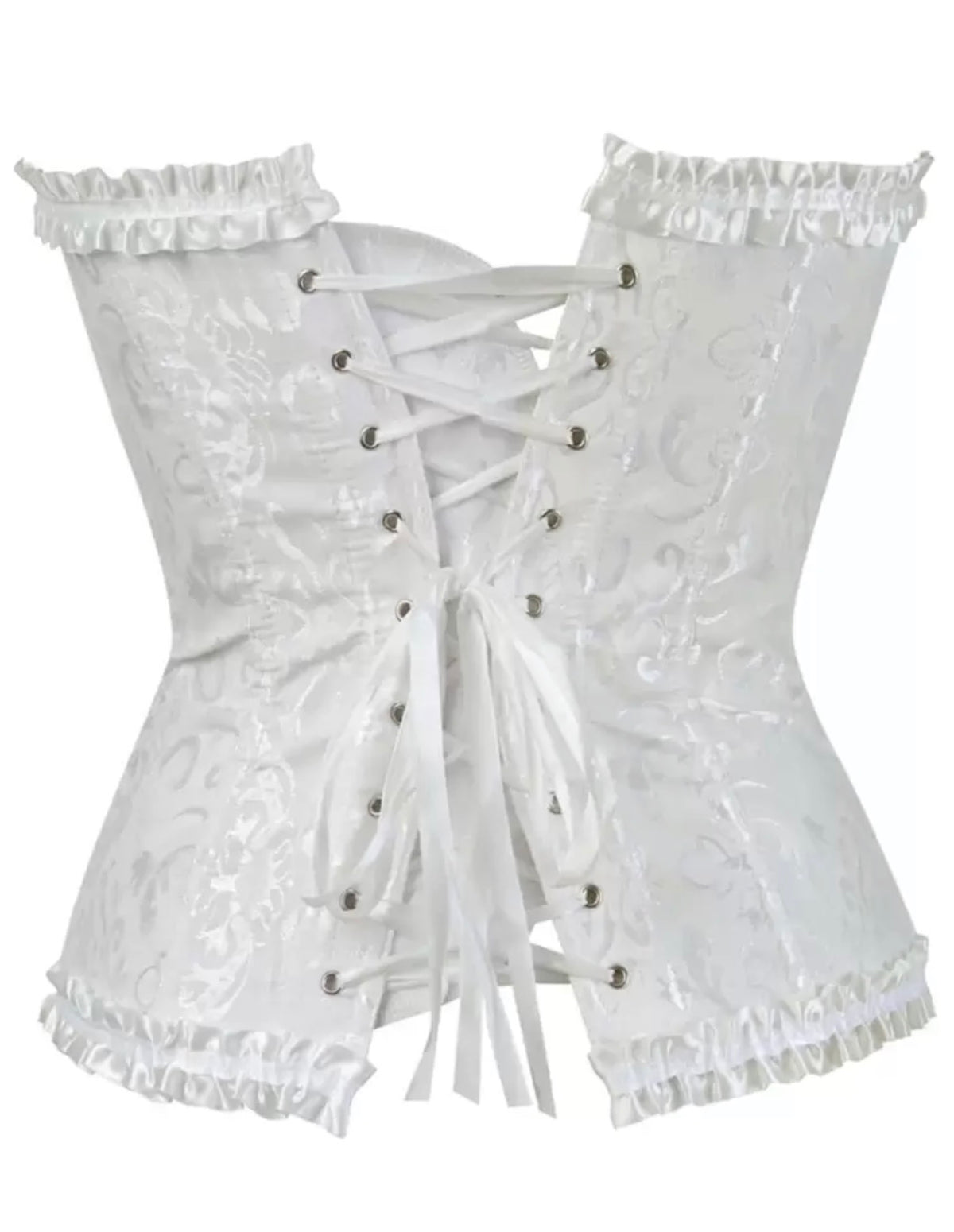 Corset blanco para el disfraz de novia, ángel, ratatouille