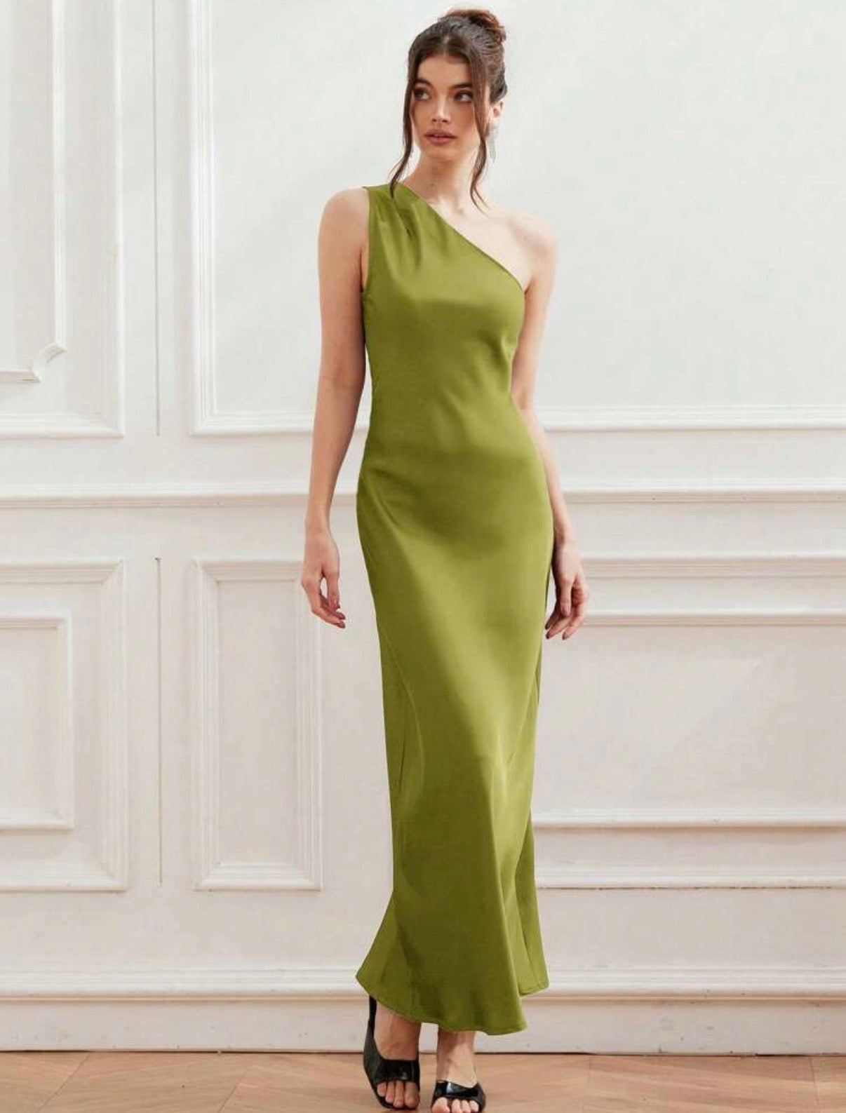 Vestido Amara, verde oliva