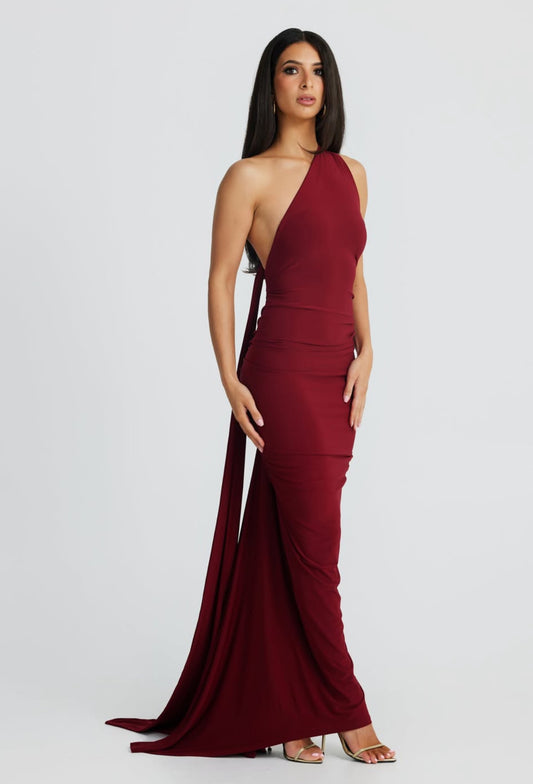Vestido Ámbar vinotinto