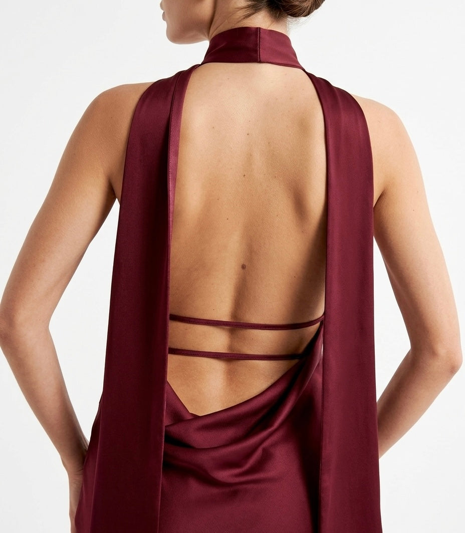 Vestido burgundy luxe
