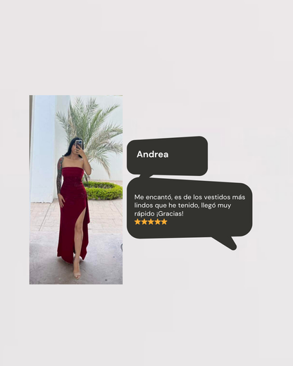 Vestido daly Estraple, vinotinto