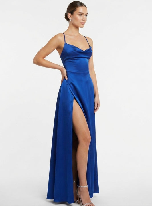 Vestido Ari azul rey
