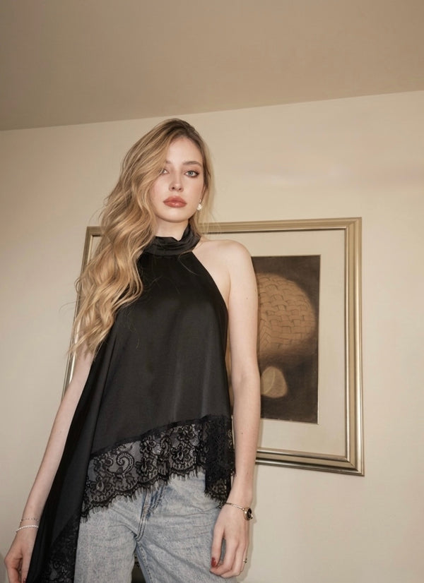 Blusa Gaia / satén - encaje