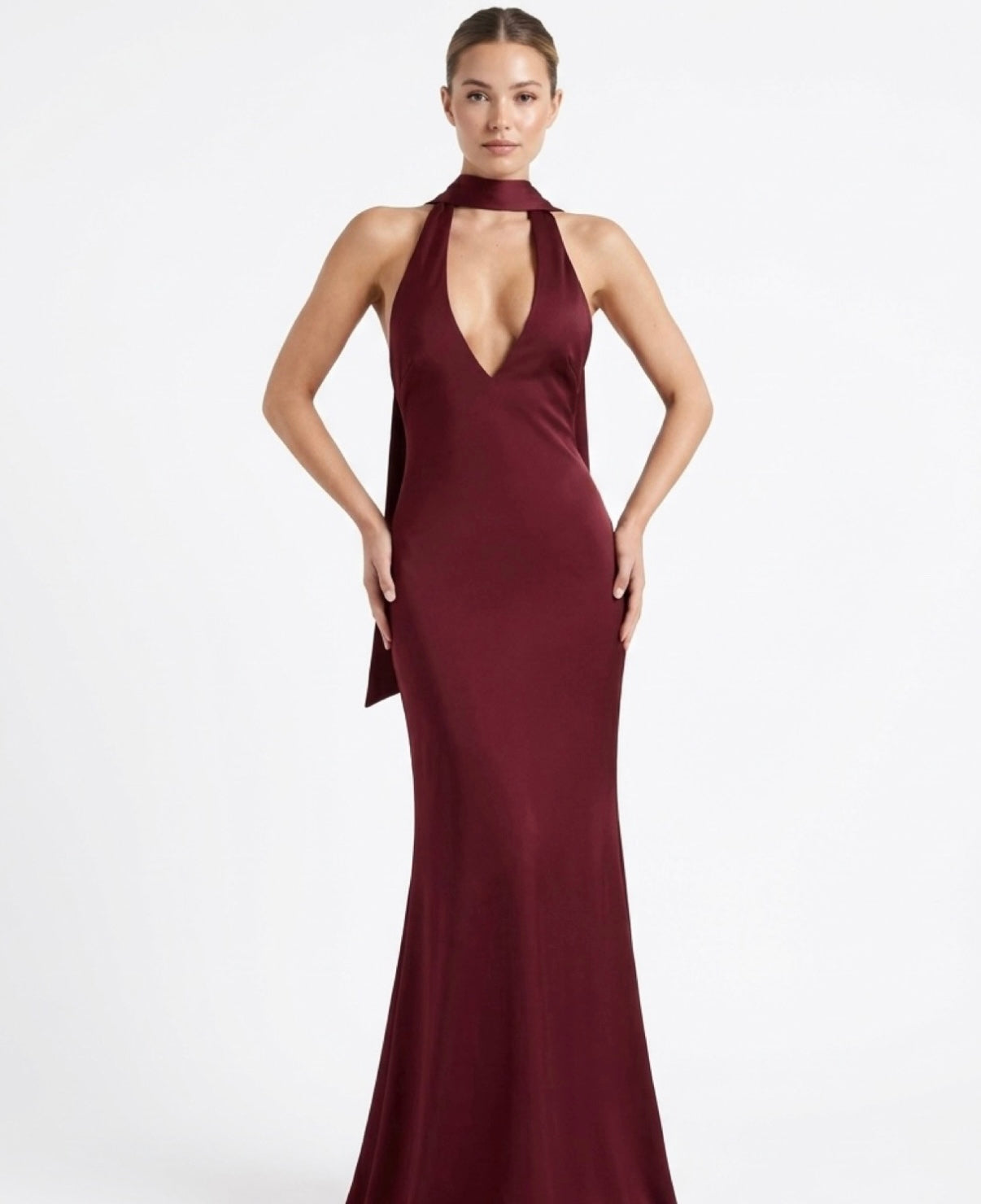 Vestido burgundy luxe
