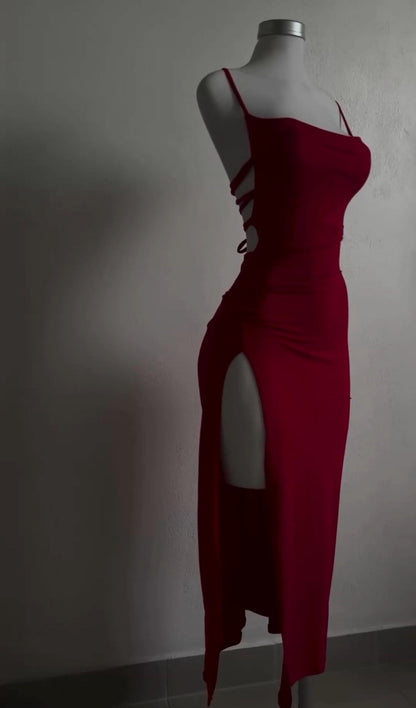 Vestido corset rojo