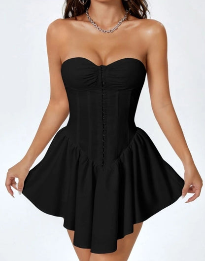 Vestido estraple tipo corset