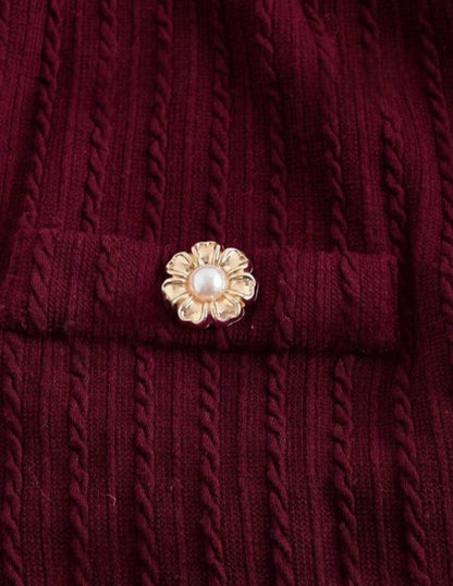 Blusa button burdeos