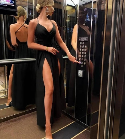 Vestido Ani / Dos aberturas, escote cruzado