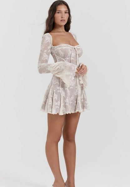 Vestido floral lace