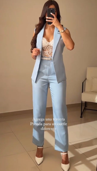 Conjunto chaleco y pantalón blue