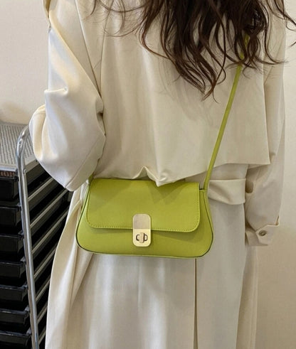 Bolso baguette verde limón
