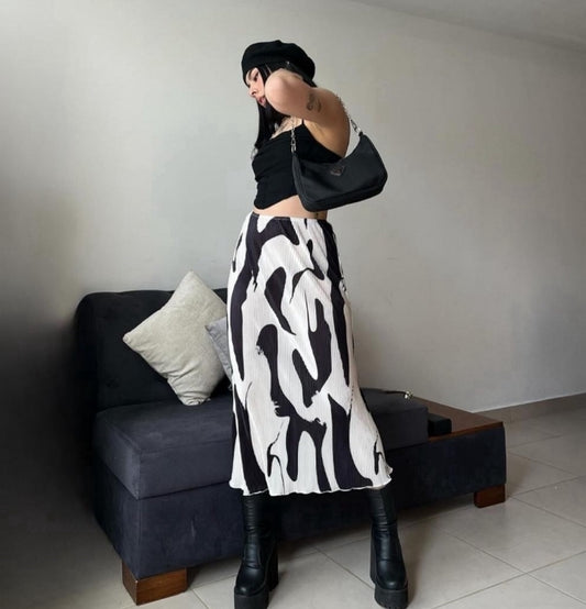 Falda estampada