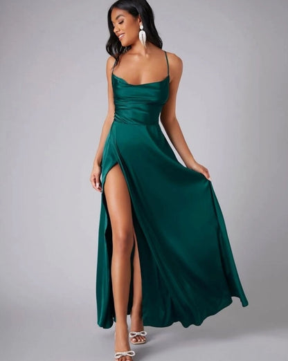 Vestido Aria verde esmeralda