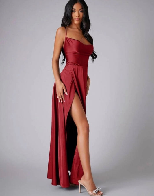 Vestido Aria vinotinto / tipo corset