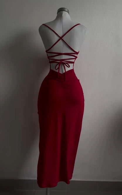 Vestido corset rojo