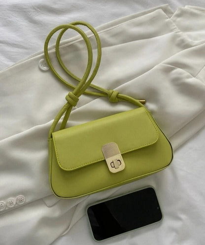 Bolso baguette verde limón