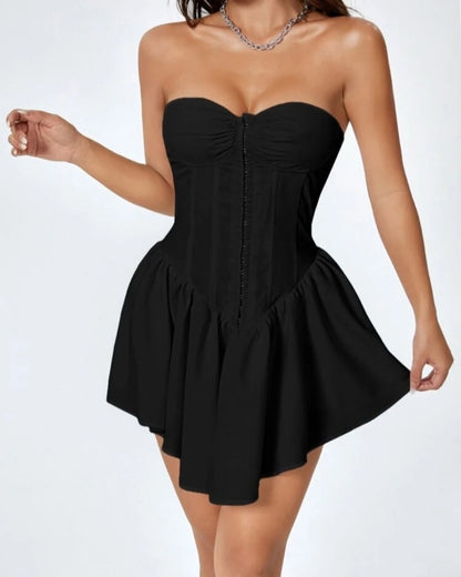 Vestido estraple tipo corset