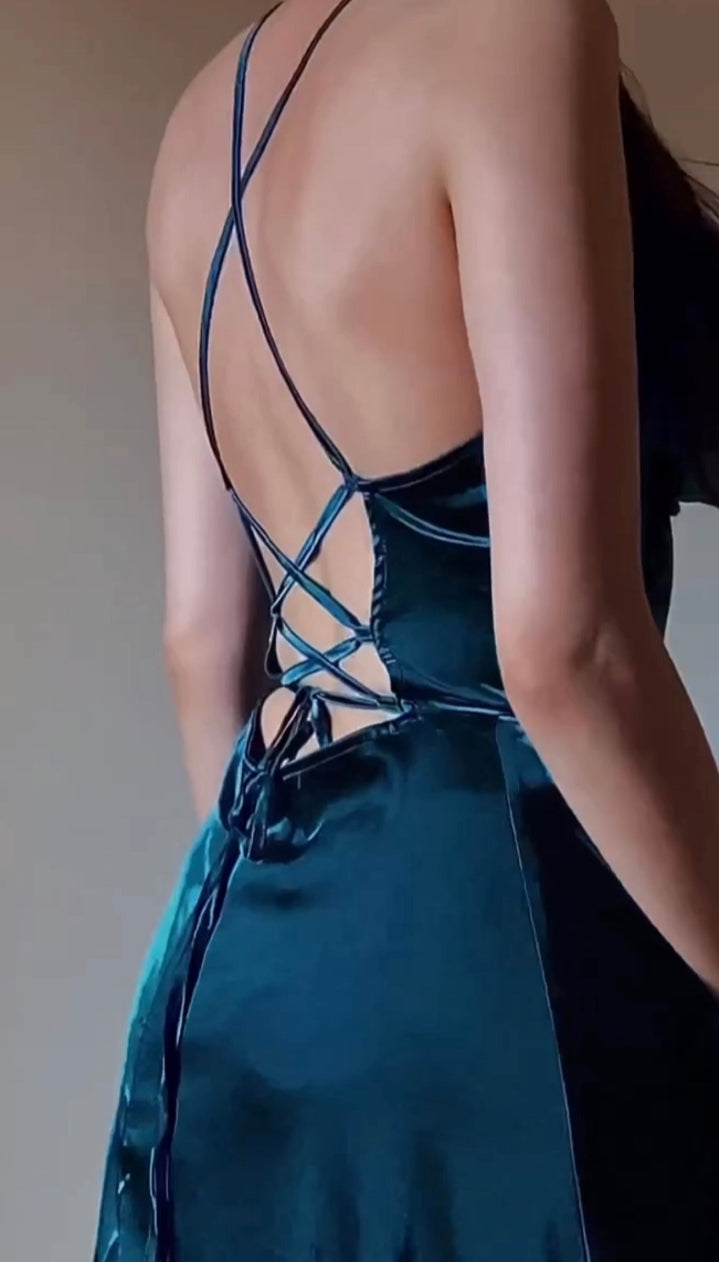 Vestido armonía, largo y con abertura