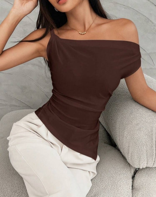 Blusa zinnia café