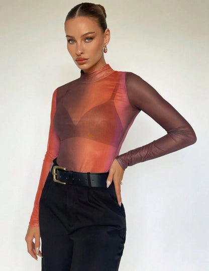 Blusa en mesh tie dye