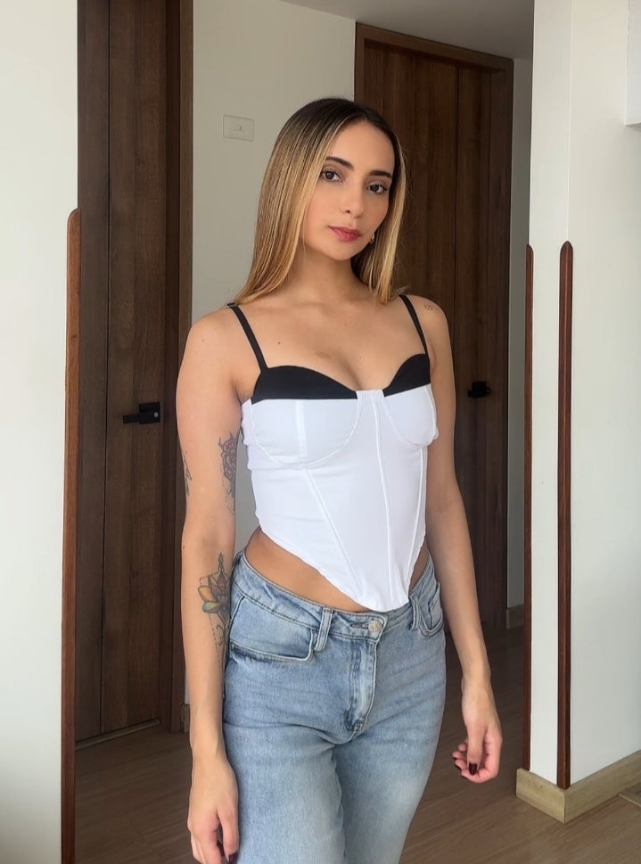 Corset bicolor
