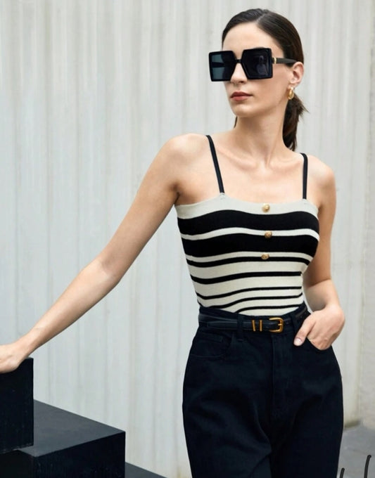 Bizwear camisero en tejido de punto a rayas