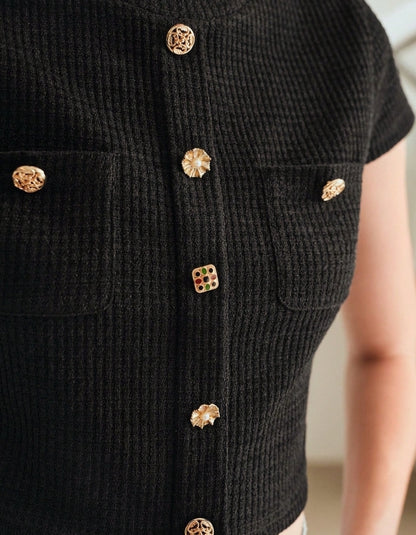 Blusa gold button