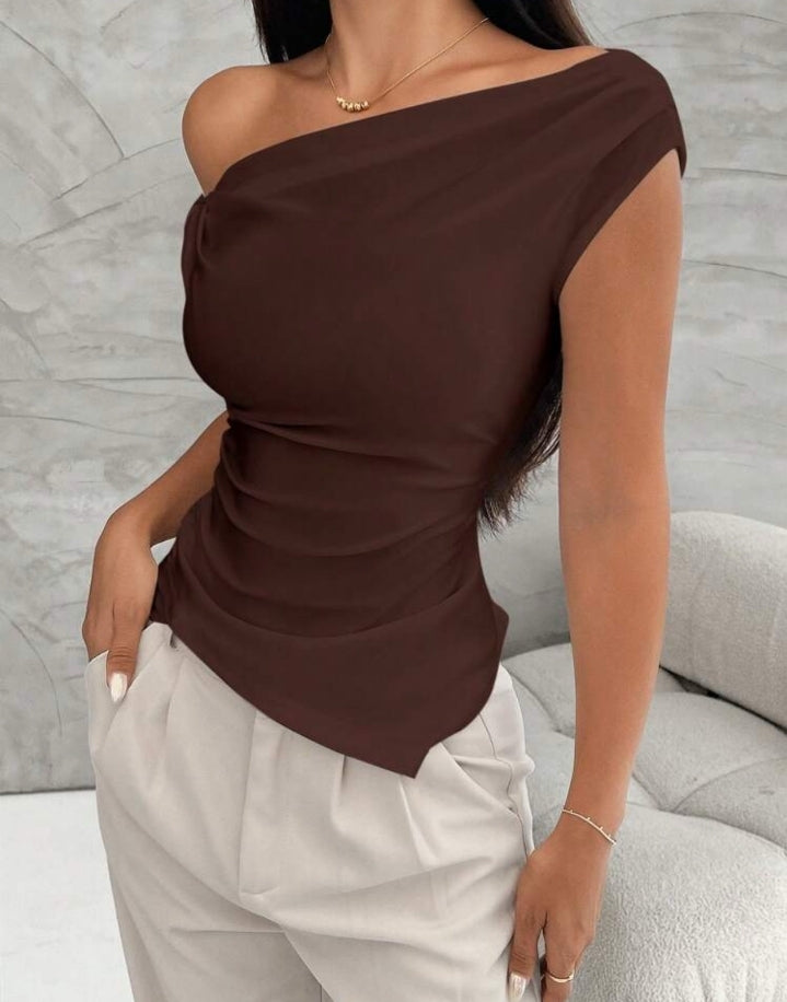Blusa zinnia café