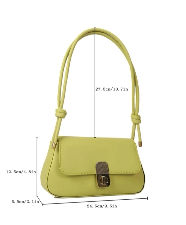 Bolso baguette verde limón
