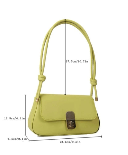 Bolso baguette verde limón