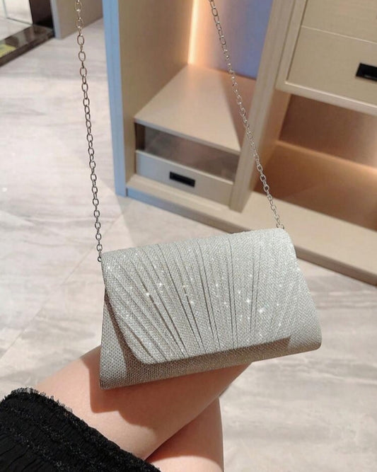 Bolso mini plateado