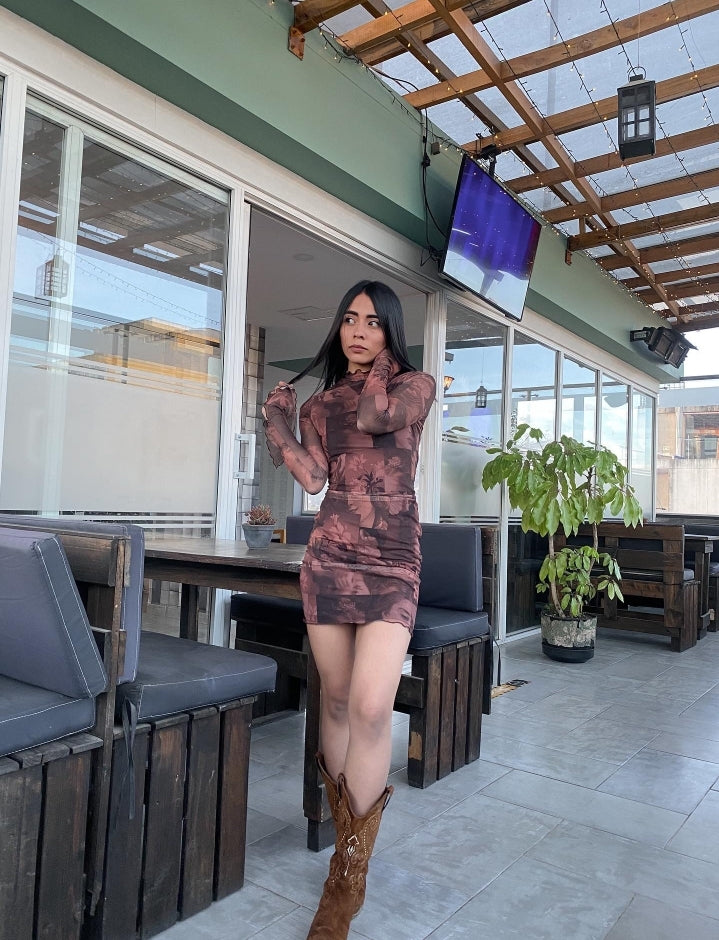 Vestido en malla Miguel Ángel
