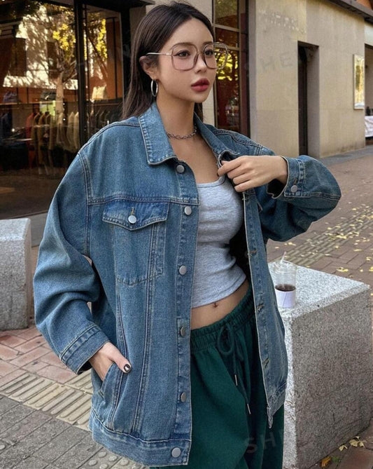 Chaqueta en denim oversize