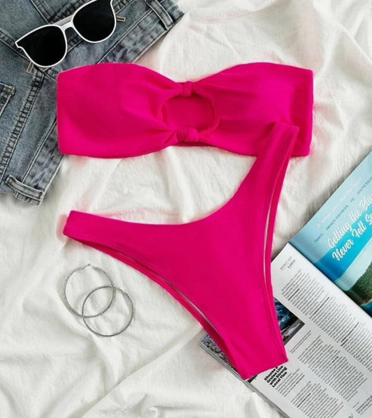 Vestido de baño fucsia