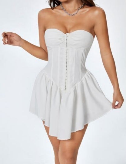 Vestido estraple tipo corset
