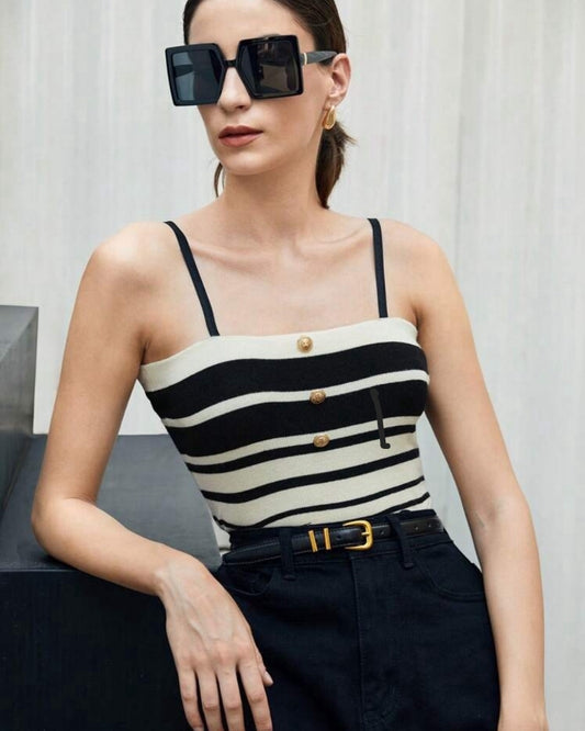 Bizwear camisero en tejido de punto a rayas