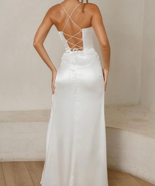 Vestido Gardy con corset / blanco