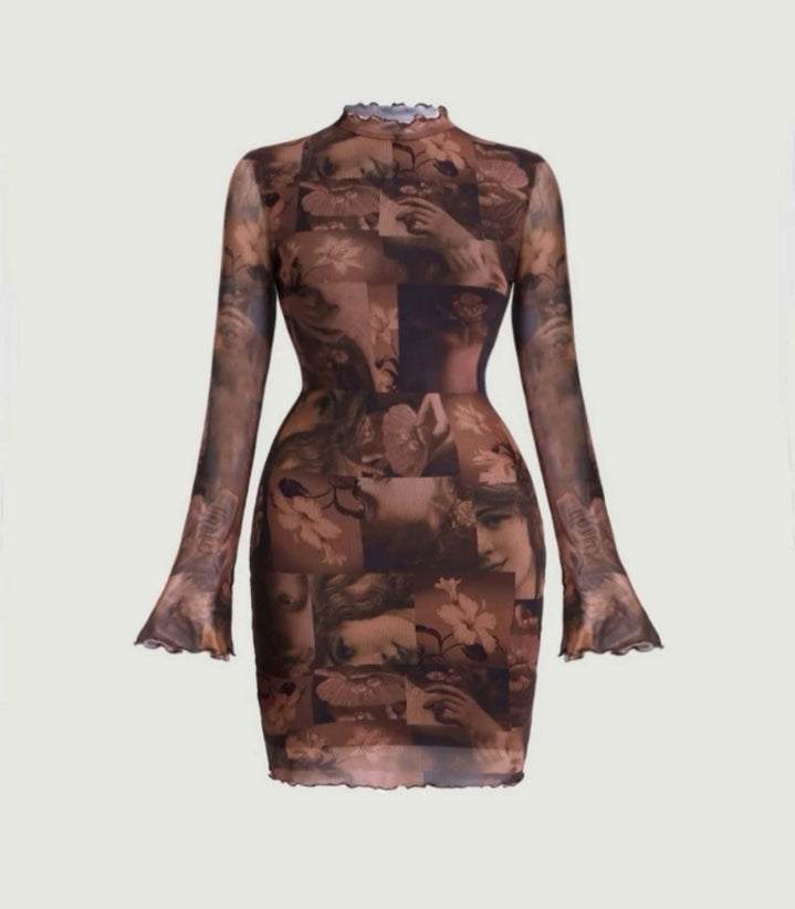 Vestido en malla Miguel Ángel