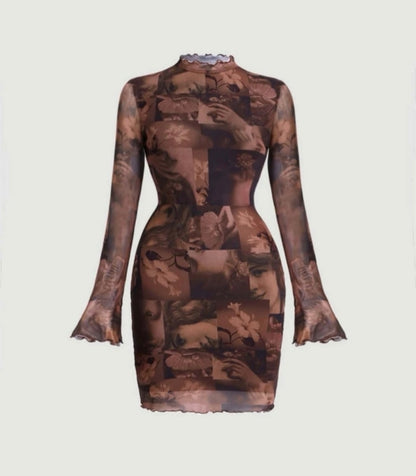 Vestido en malla Miguel Ángel