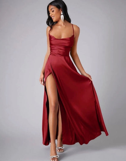 Vestido Aria vinotinto / tipo corset