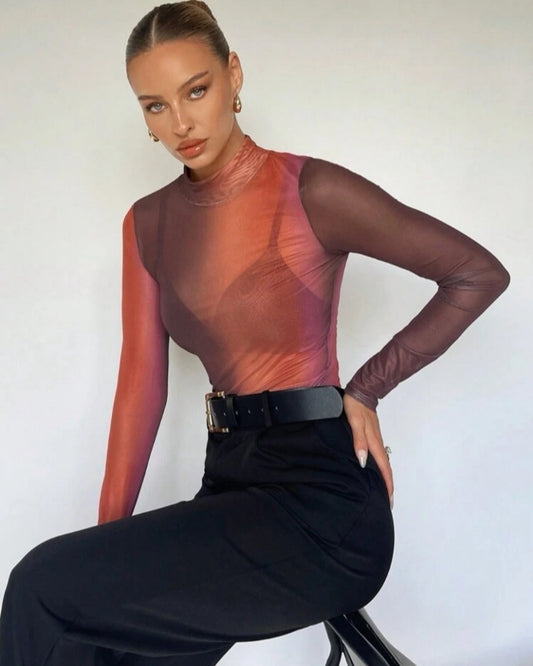 Blusa en mesh tie dye