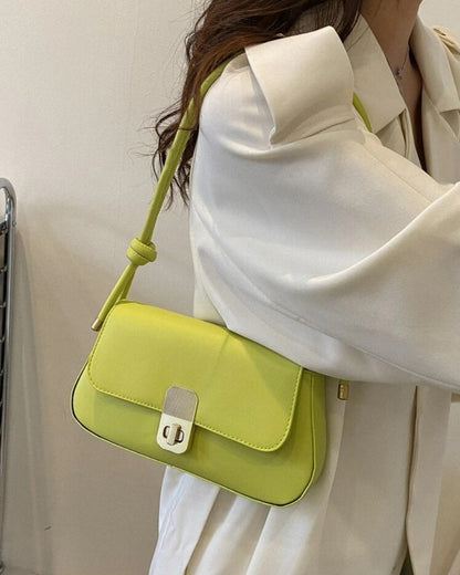Bolso baguette verde limón