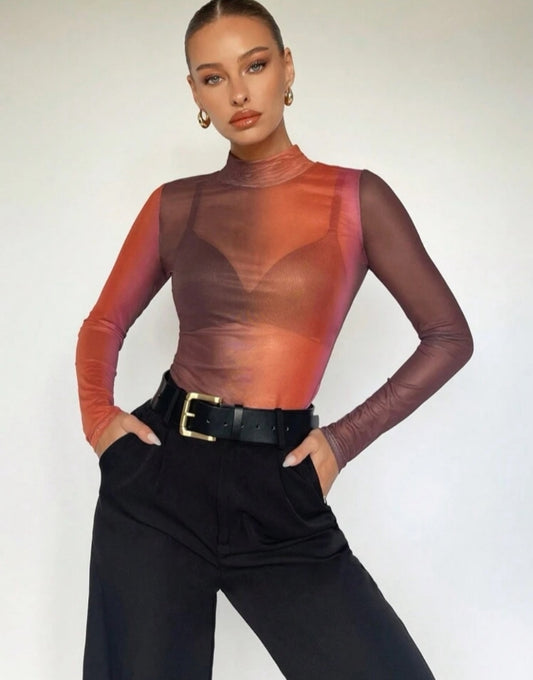 Blusa en mesh tie dye