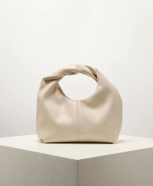 Bolso de mano minimalista beige